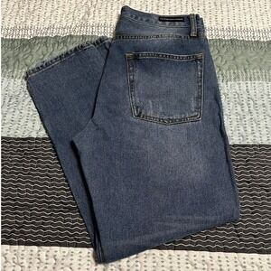 Umgee Straight Leg Jeans Womens 29 Blue Distressed Button Fly 100% Cotton J3054